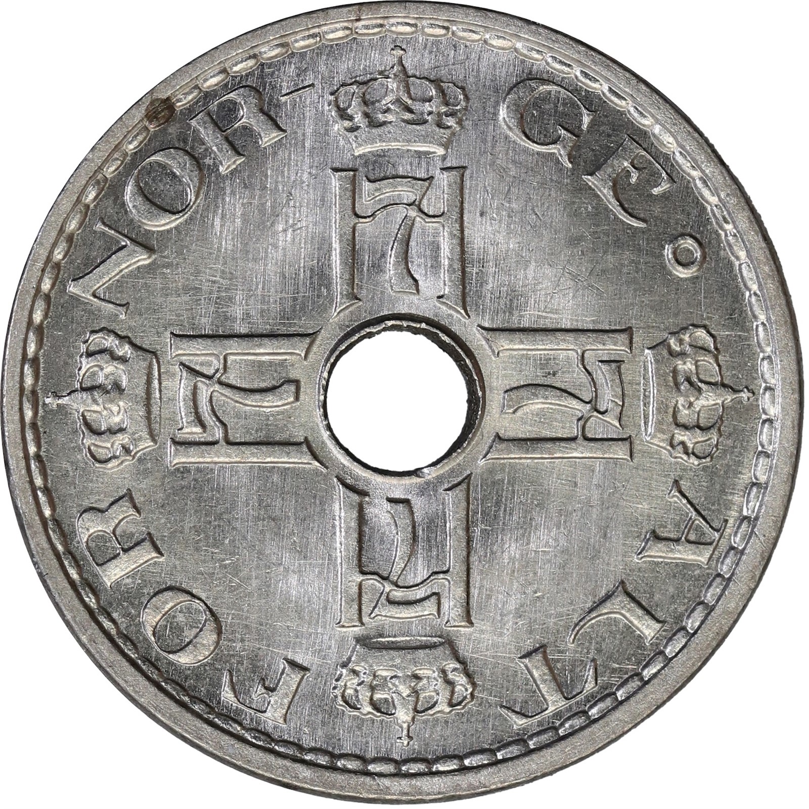 NORWAY. Haakon VII. 50 Øre 1927 Kv 0 (UNC)