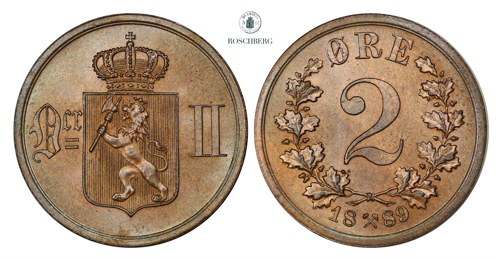 2 Øre 1889 Kv 0 (UNC)