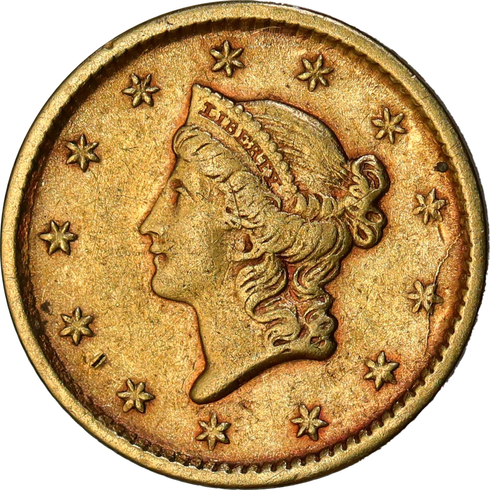 USA. Gold Dollar 1851 Type 1. XF.