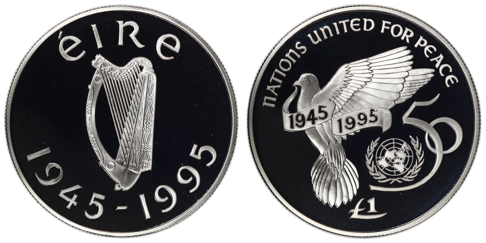 IRELAND. Republic. 1 Pound. 1995. Proof.