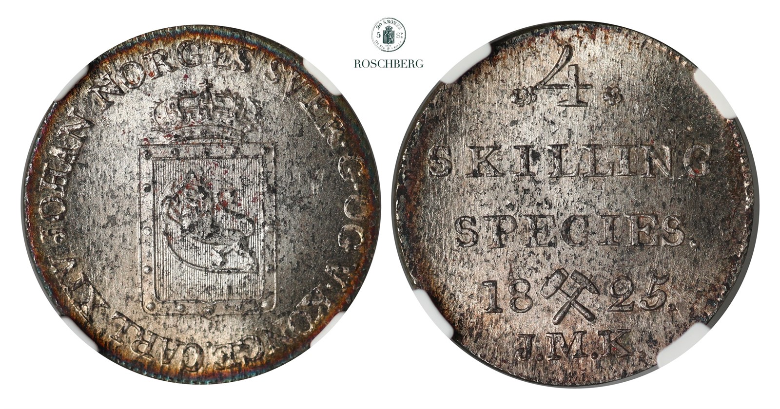 4 Skilling 1825 NGC MS65