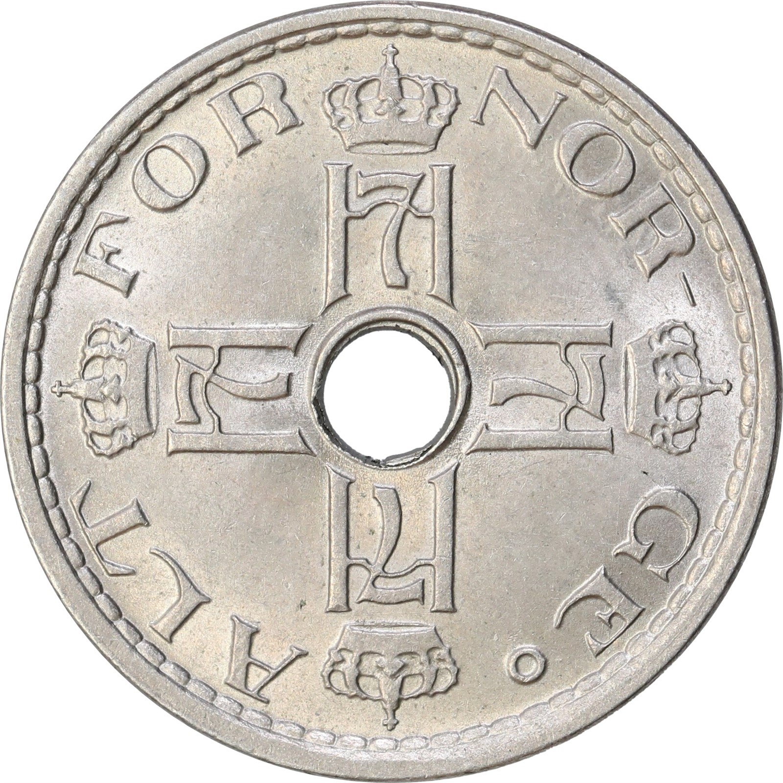 NORWAY. Haakon VII. 50 Øre 1926 Kv 0 (UNC)