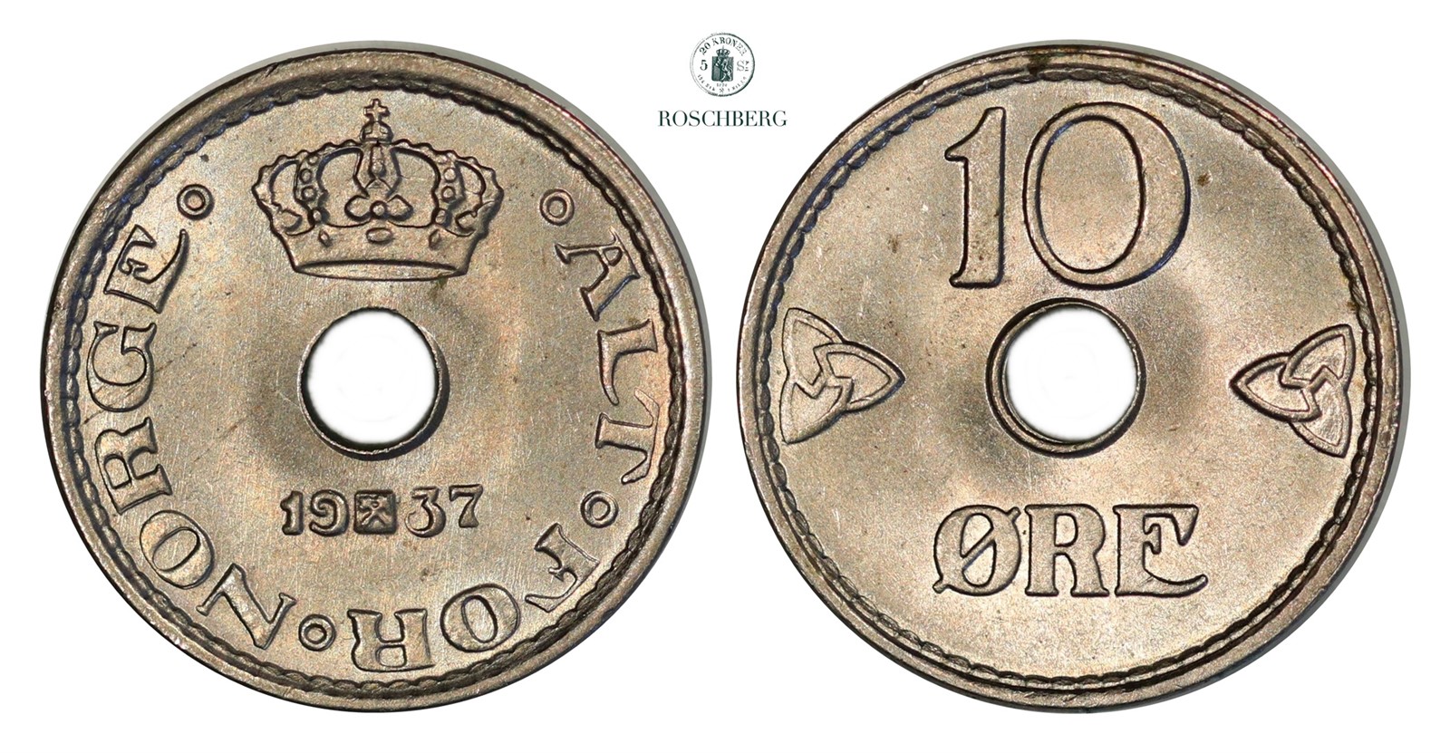 10 Øre 1937 Kv 0 (UNC)