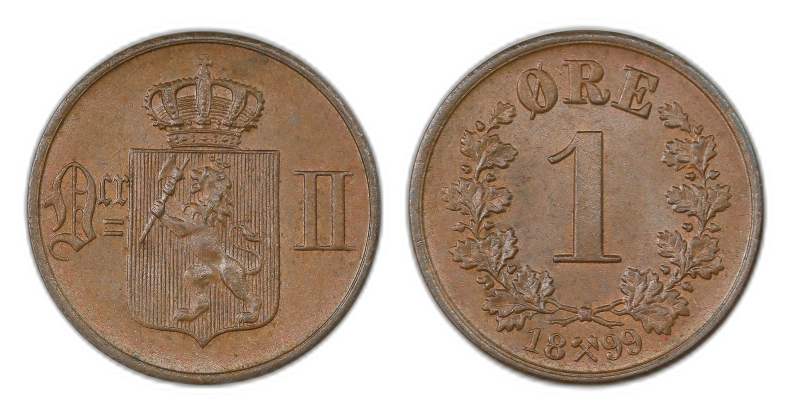 Norway. Oscar II. 1 Øre 1899. Kv 0.