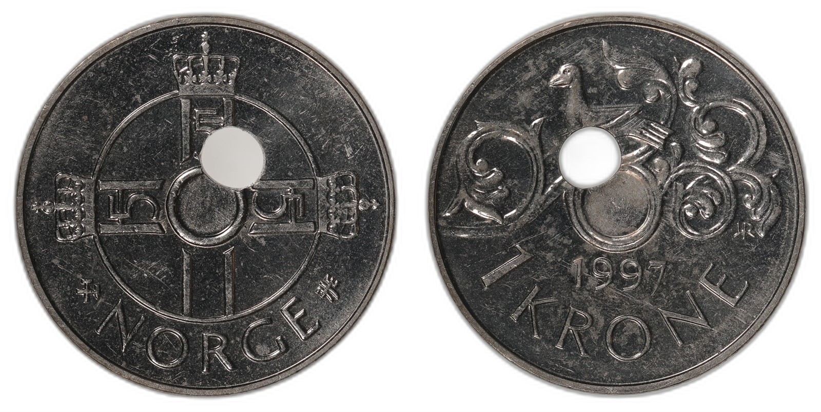 NORWAY. Harald V. 1 Krone. 1997. Kv 0/01 (UNC).
