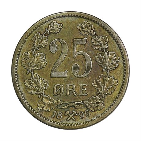 25 Øre 1896 Kv 1+