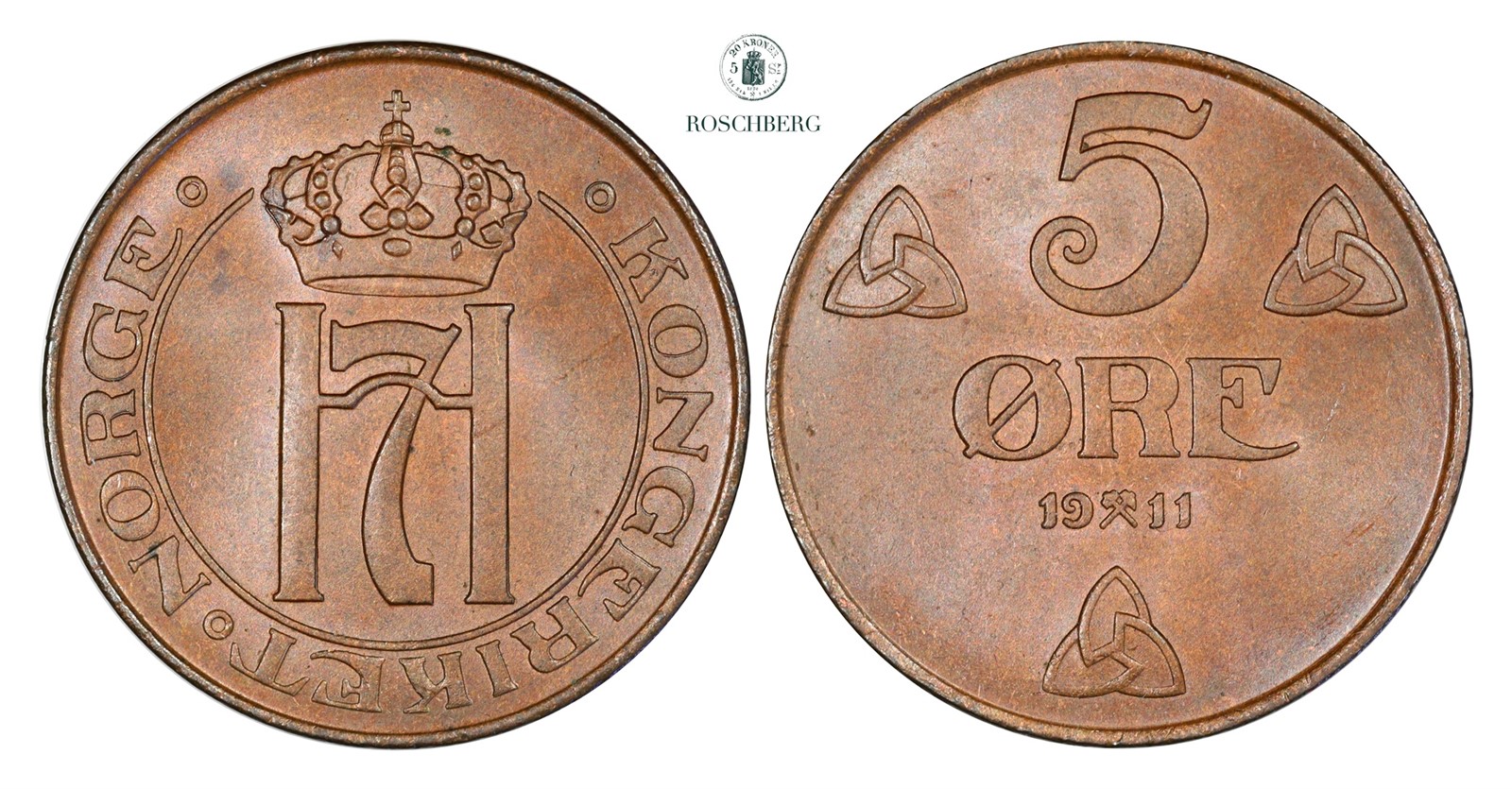 5 Øre 1911 Kv 0 (UNC)