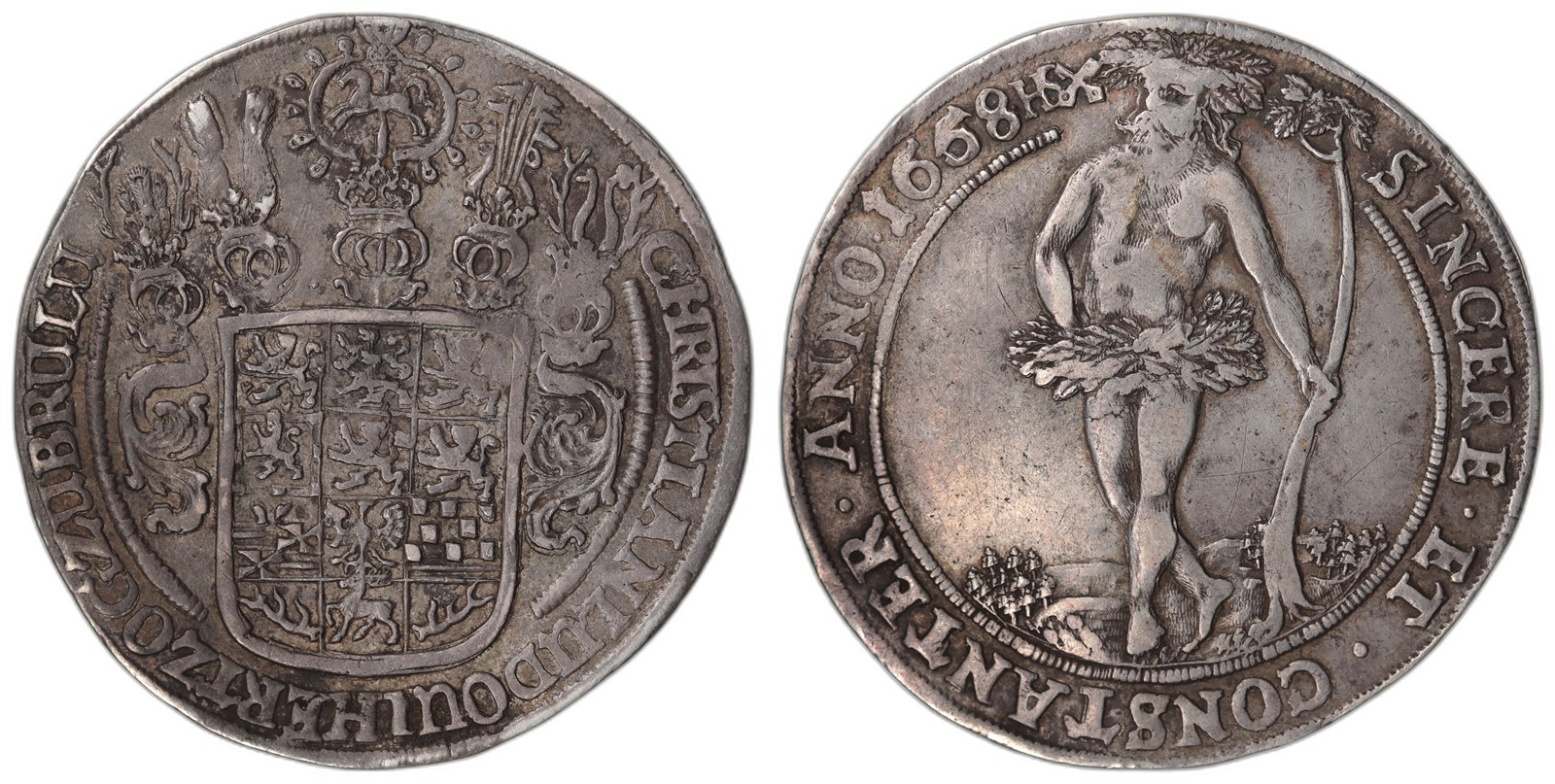 GERMANY. Christian Ludvig. Thaler. 1632-HS. XF.