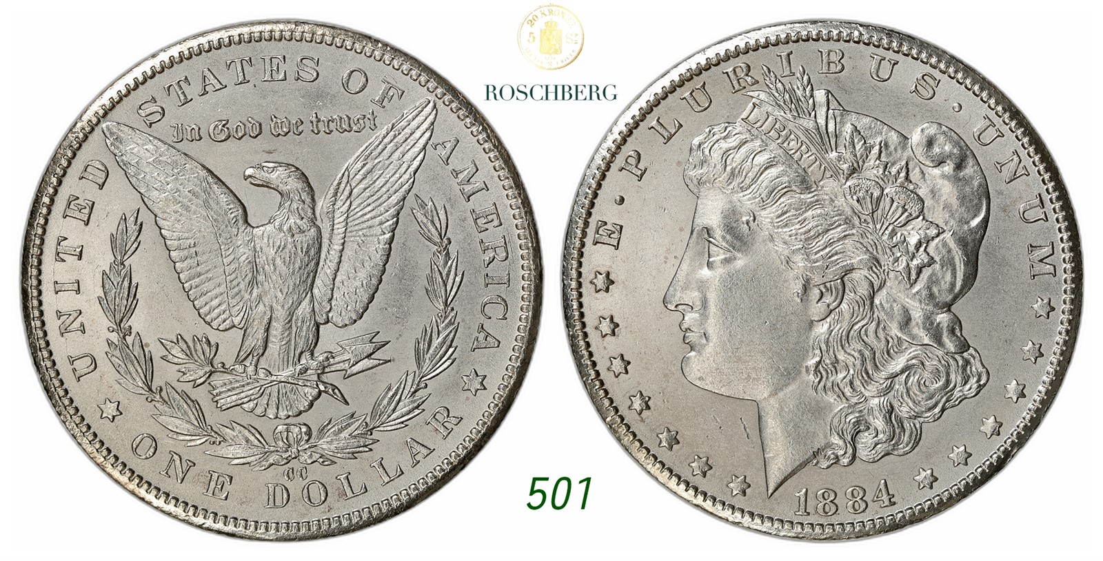 USA. Carson City. Morgan Dollar 1884-CC.