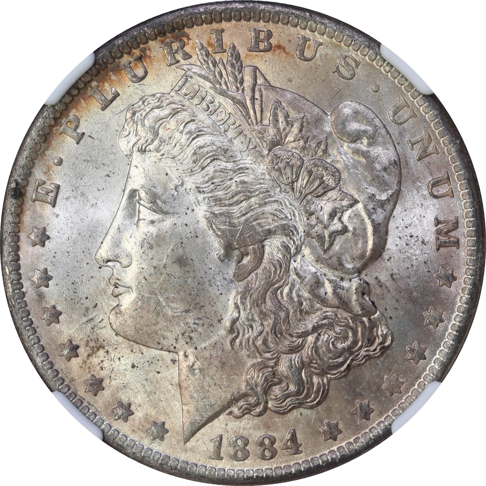 USA. Morgan Silver Dollar 1884-O NGC MS63