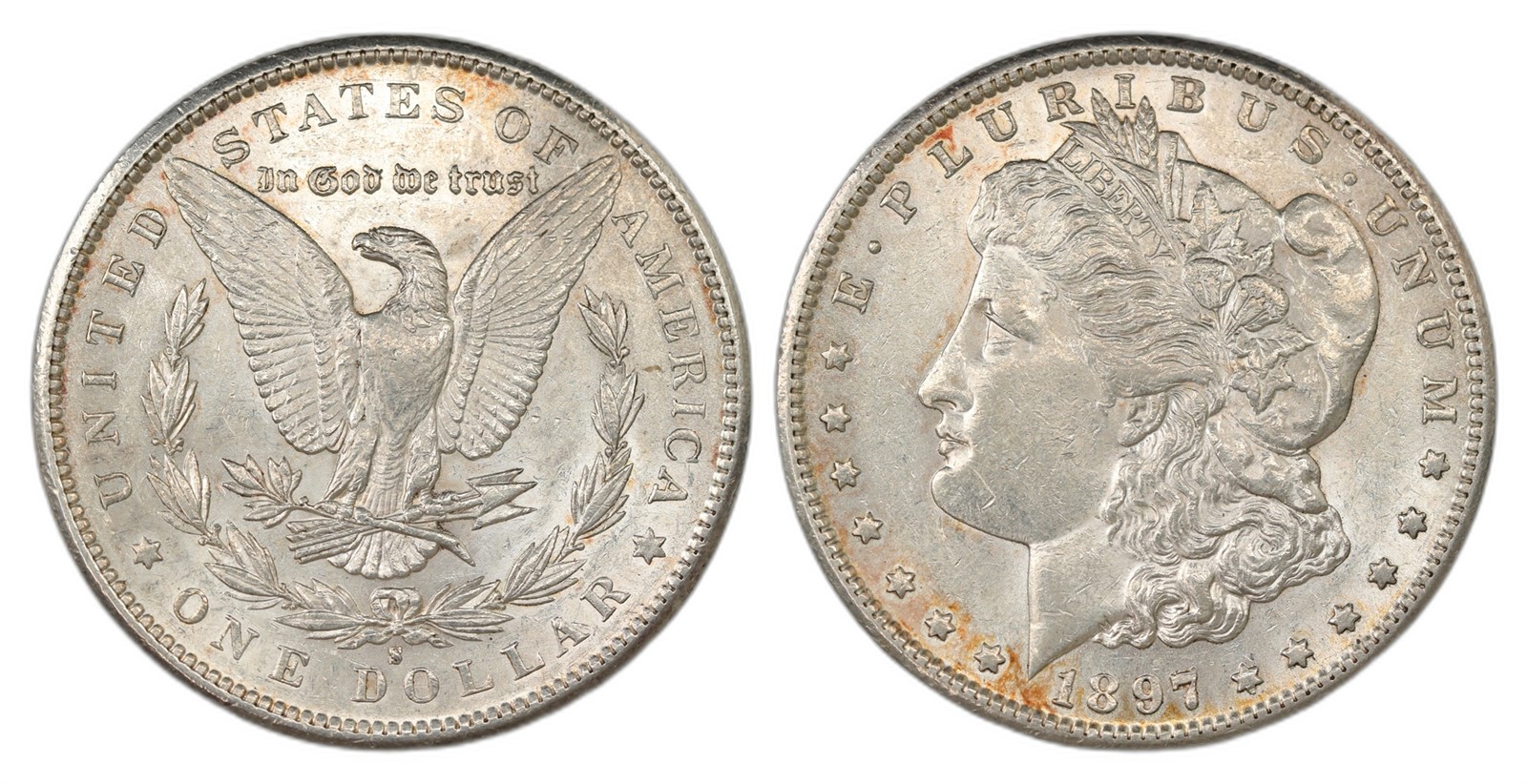 USA. Republic. Morgan Dollar 1897-S. Kv UNC.