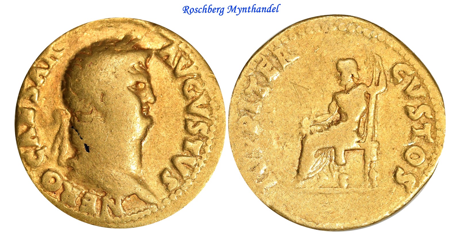 ROMAN EMPIRE. Nero 54-68 AD, AU Aureus VF