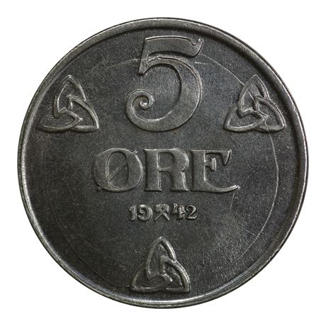 5 Øre 1942 Kv 0