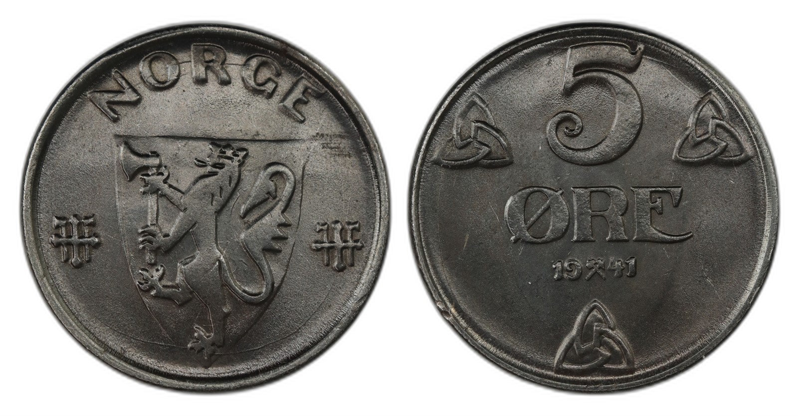 Norway. Occupation. 5 Øre 1941. Kv 0.