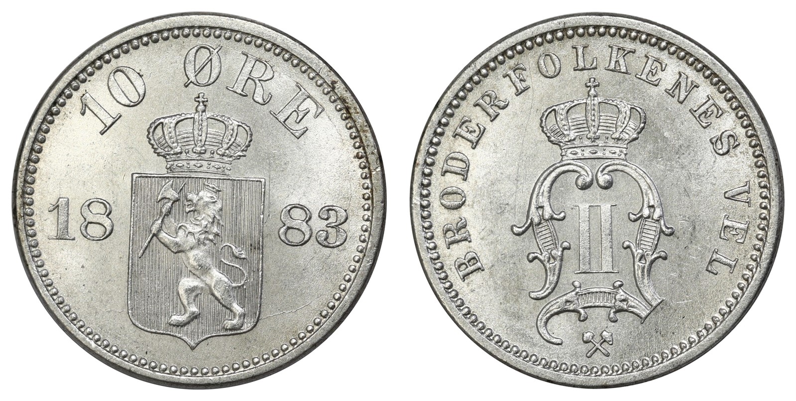10 Øre 1883 Kv 0 (UNC)