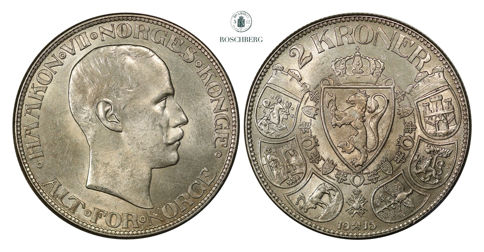 2 Kroner 1915 Kv 0 (UNC)