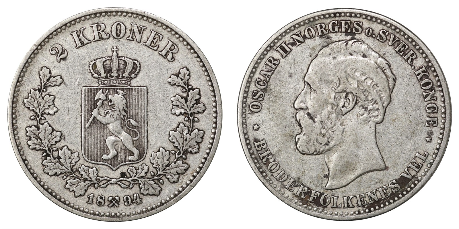 2 Kroner 1894 Kv 1/1+ *