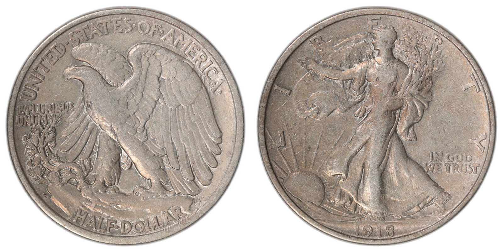 USA. Half Dollar. 1918-S. VF.