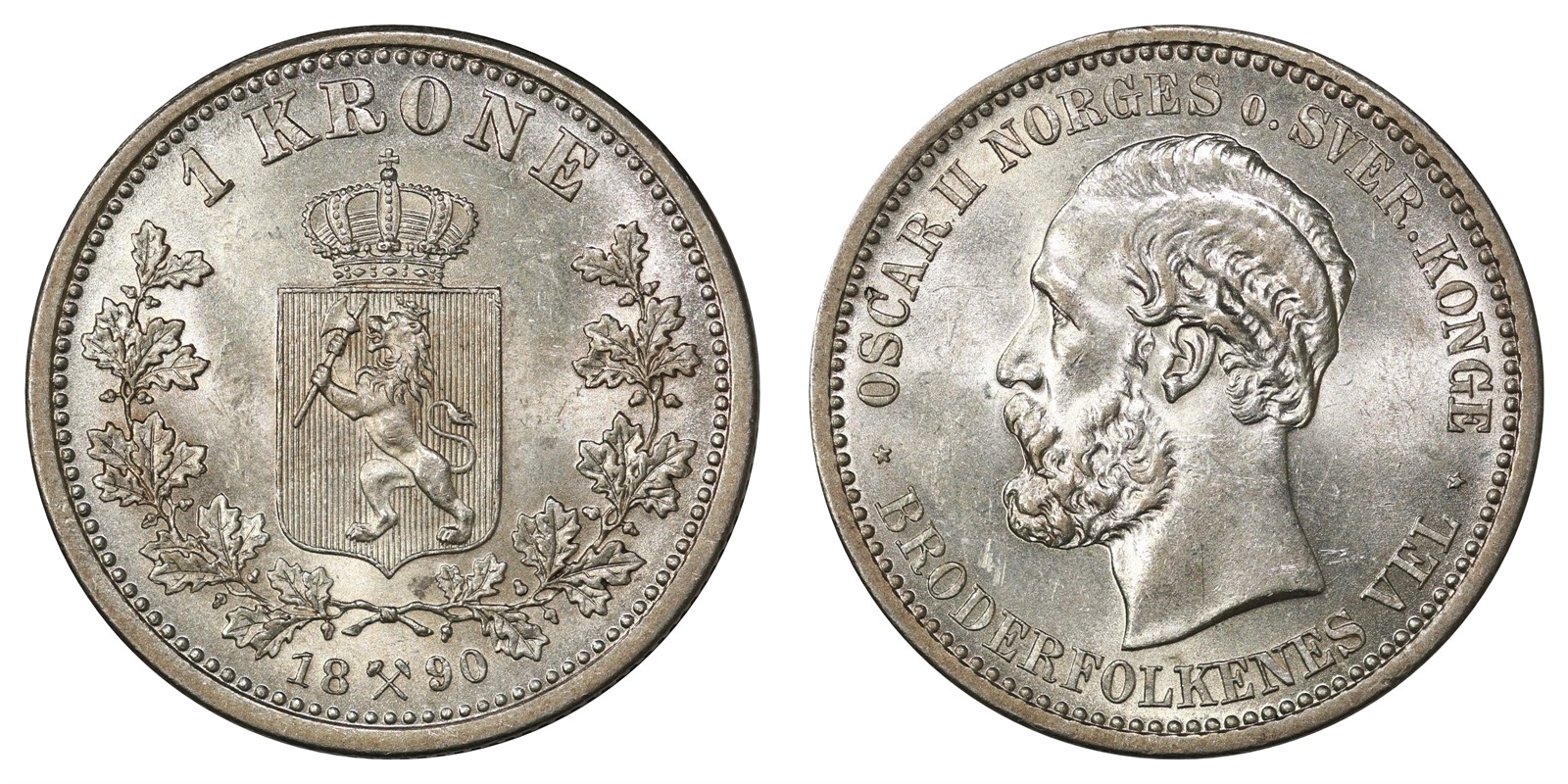 1 Krone 1890 Kv 0 *