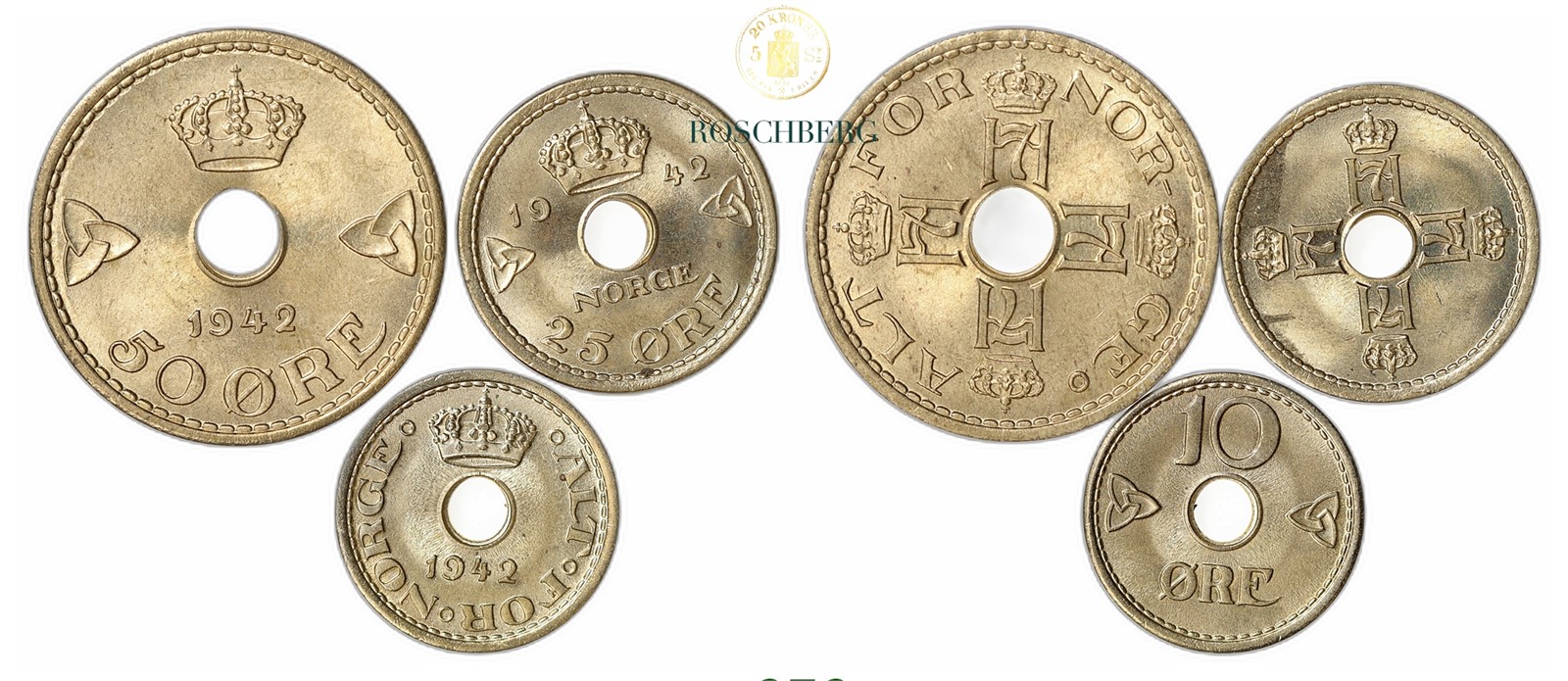 NORWAY. Occupation. Londonsett 1942.