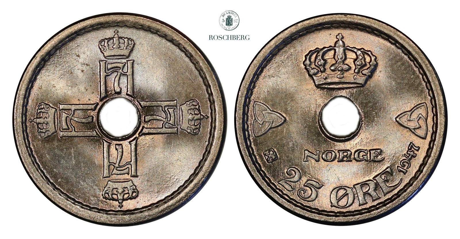 25 Øre 1947 Kv 0 (UNC)