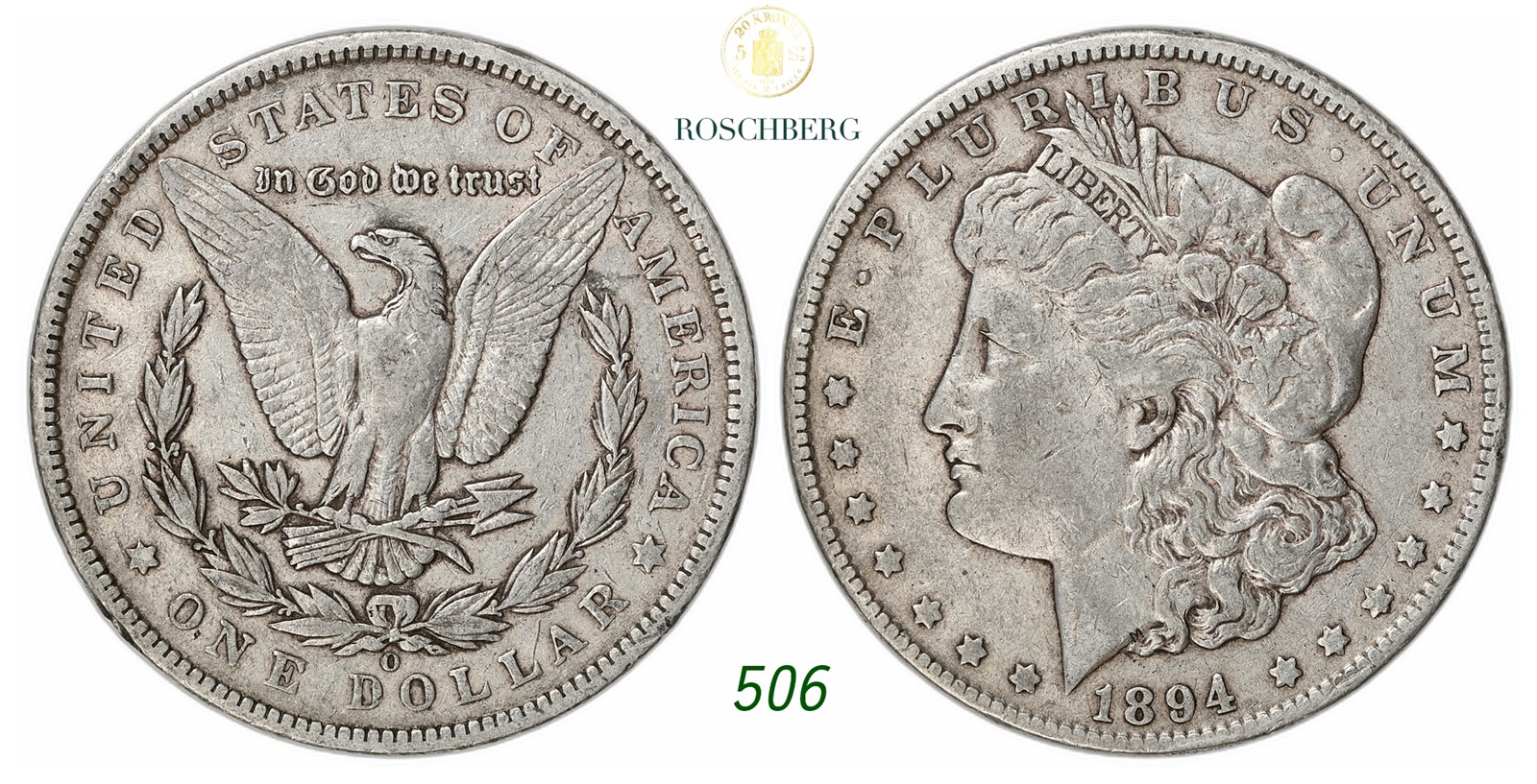 USA. New Orleans. Morgan Dollar 1894-O.