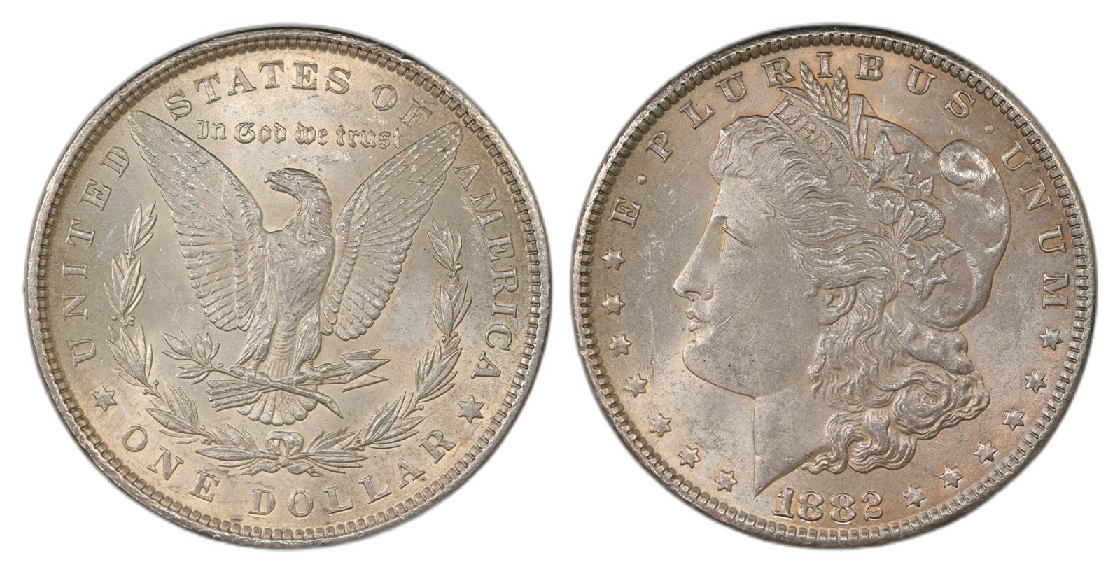USA. Republic. Morgan Dollar 1882. Kv UNC.