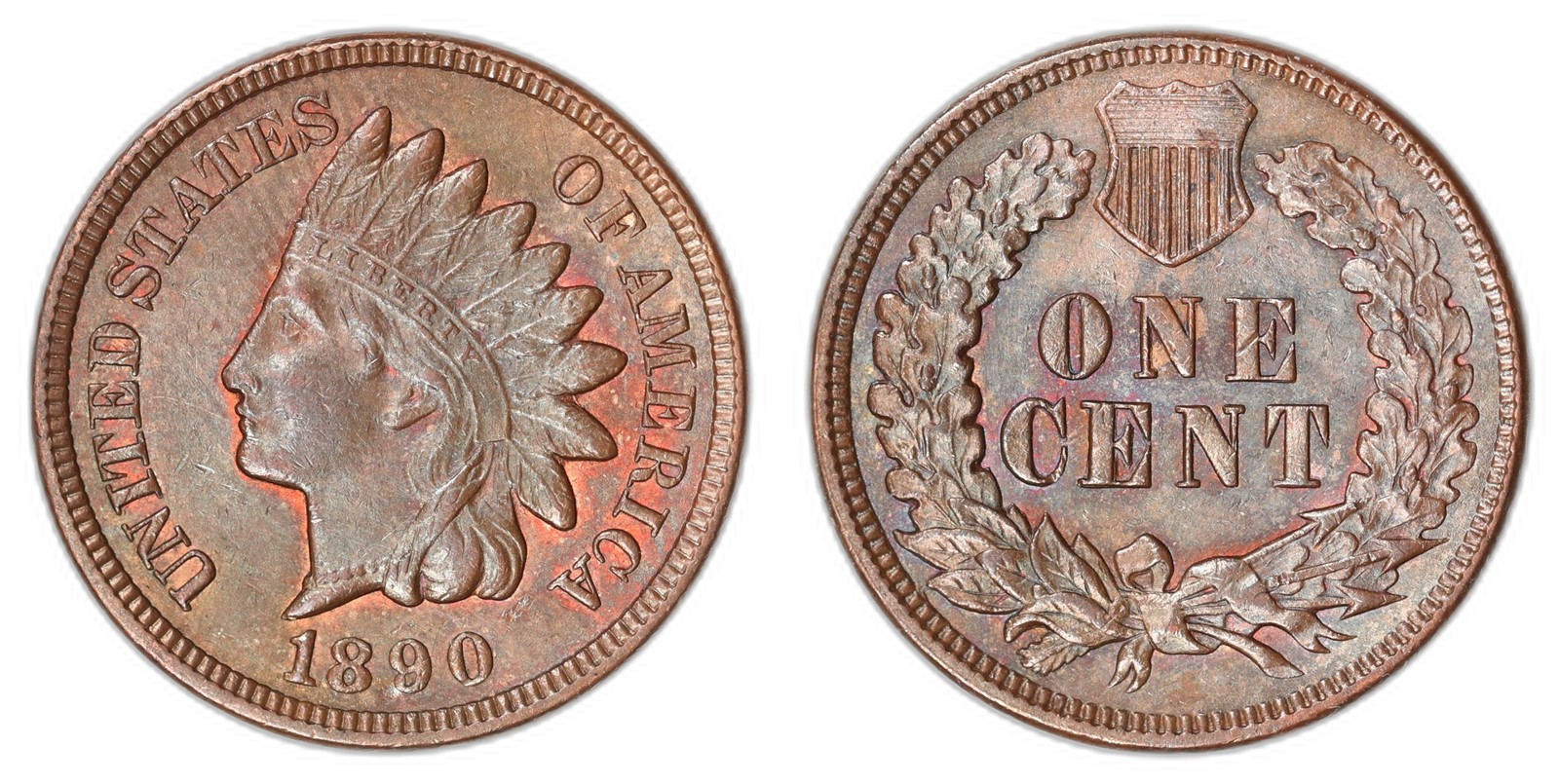 USA. 1 Cent. 1890. UNC.