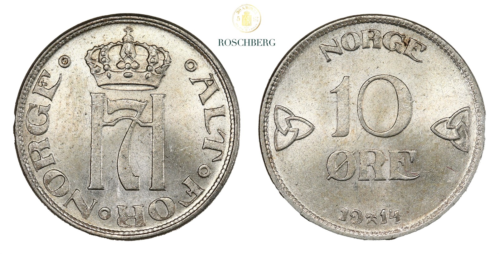 Norge 10 Øre 1914 Kv 0