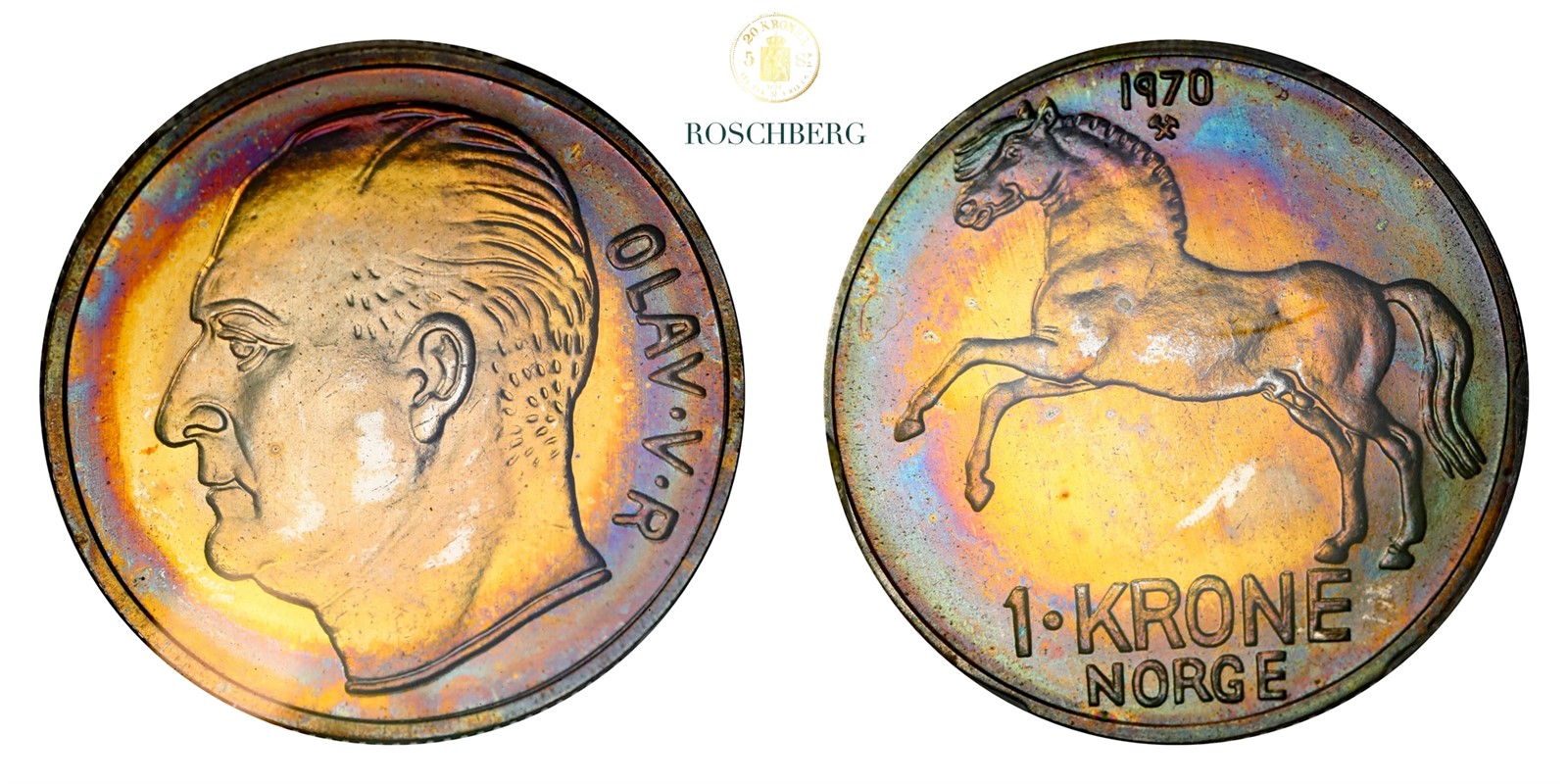 Norge 1 Krone 1970 PCGS MS66