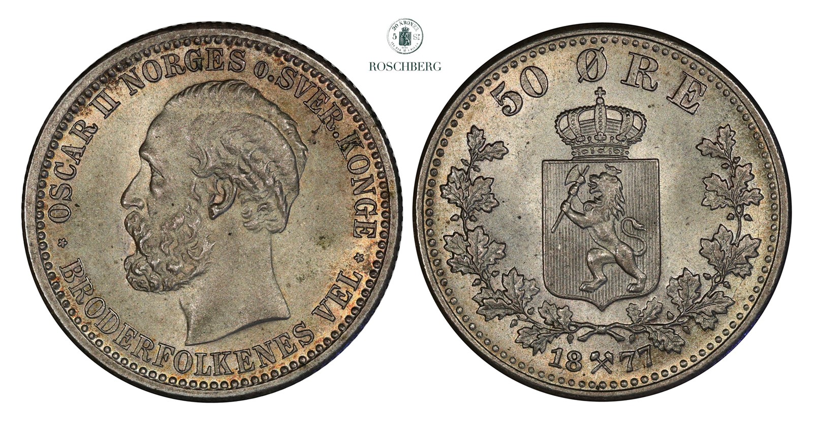 50 Øre 1877 Kv 0 (UNC)