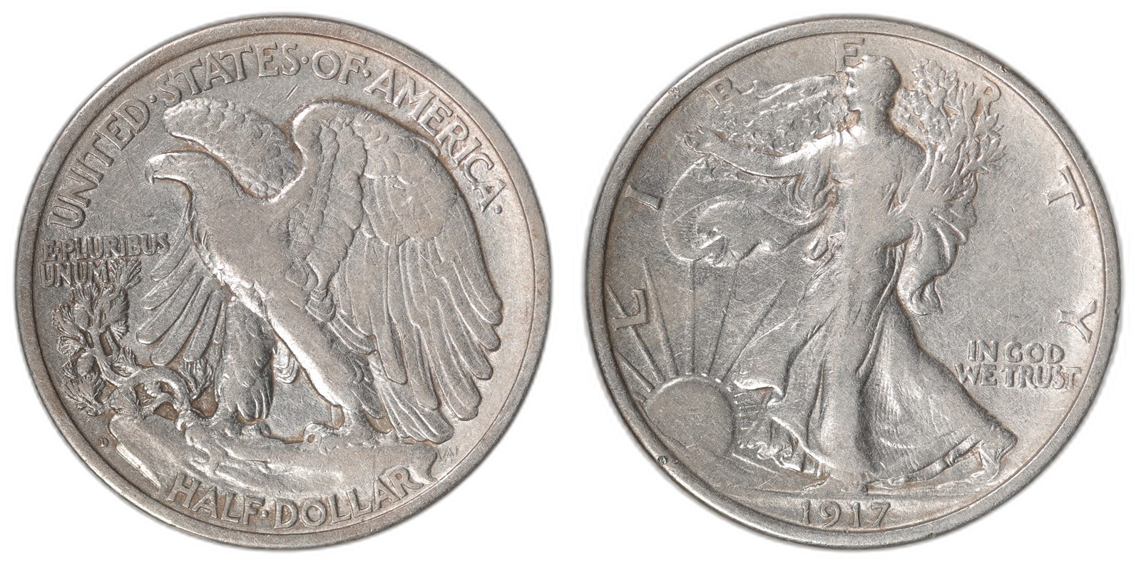 USA. Half Dollar. 1917-D. VF.