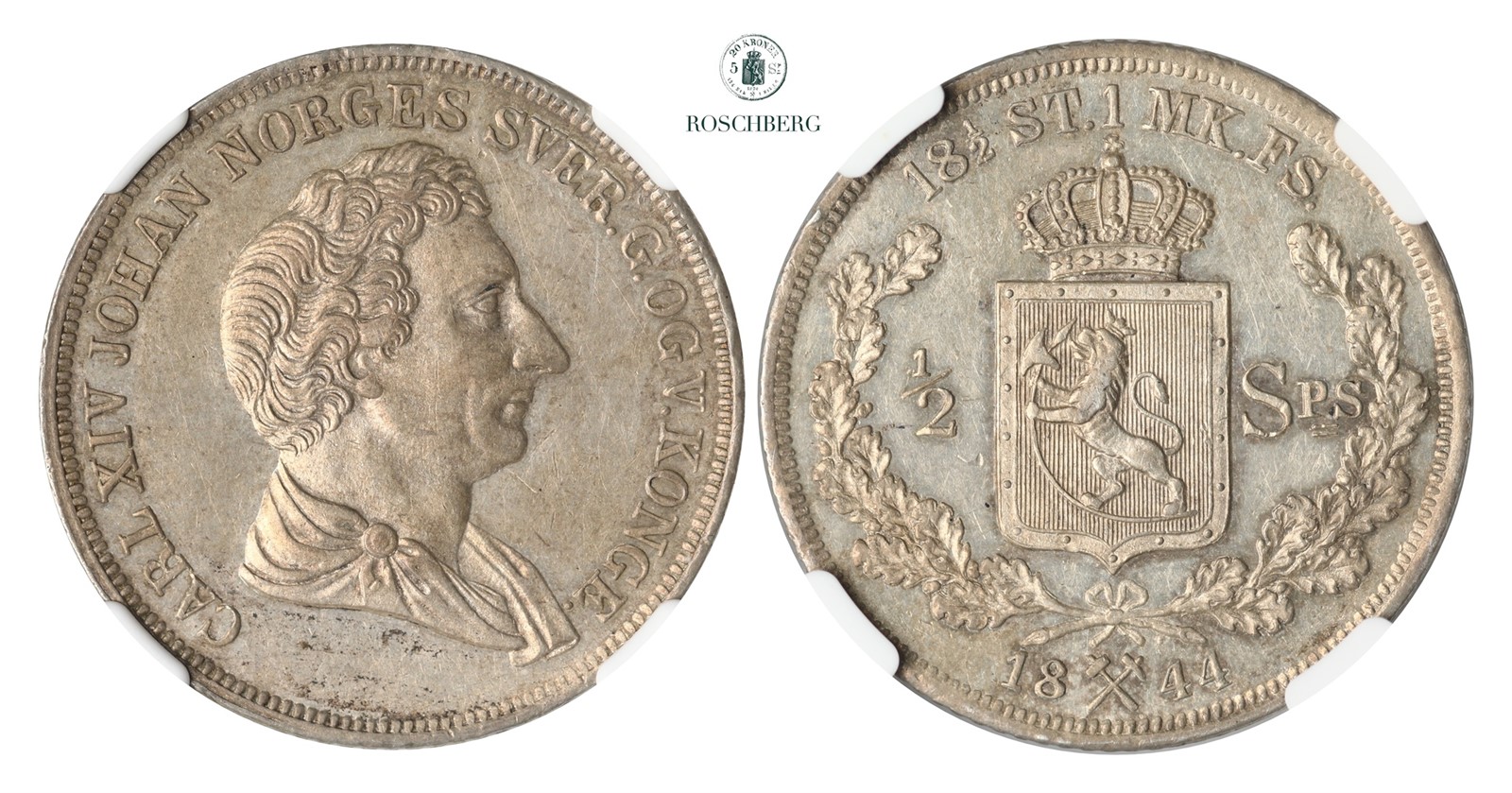 1/2 Speciedaler 1844 NGC AU58