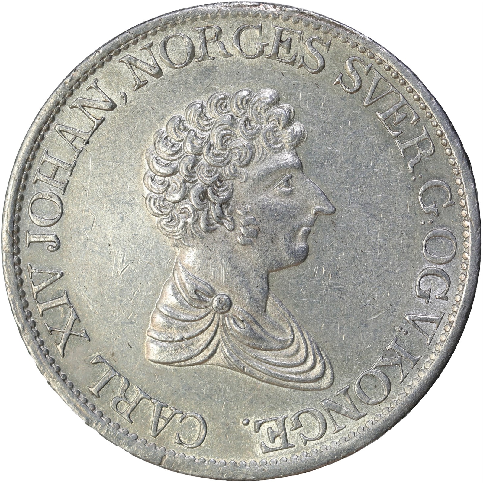NORWAY. Carl XIV Johan. 1 Speciedaler 1835 Kv 01 (AU)