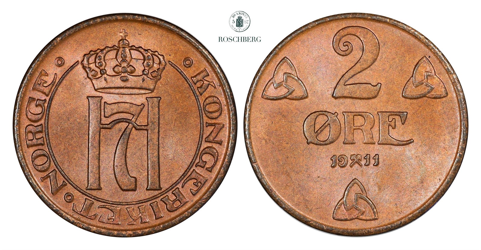 2 Øre 1911 Kv 0 (UNC)