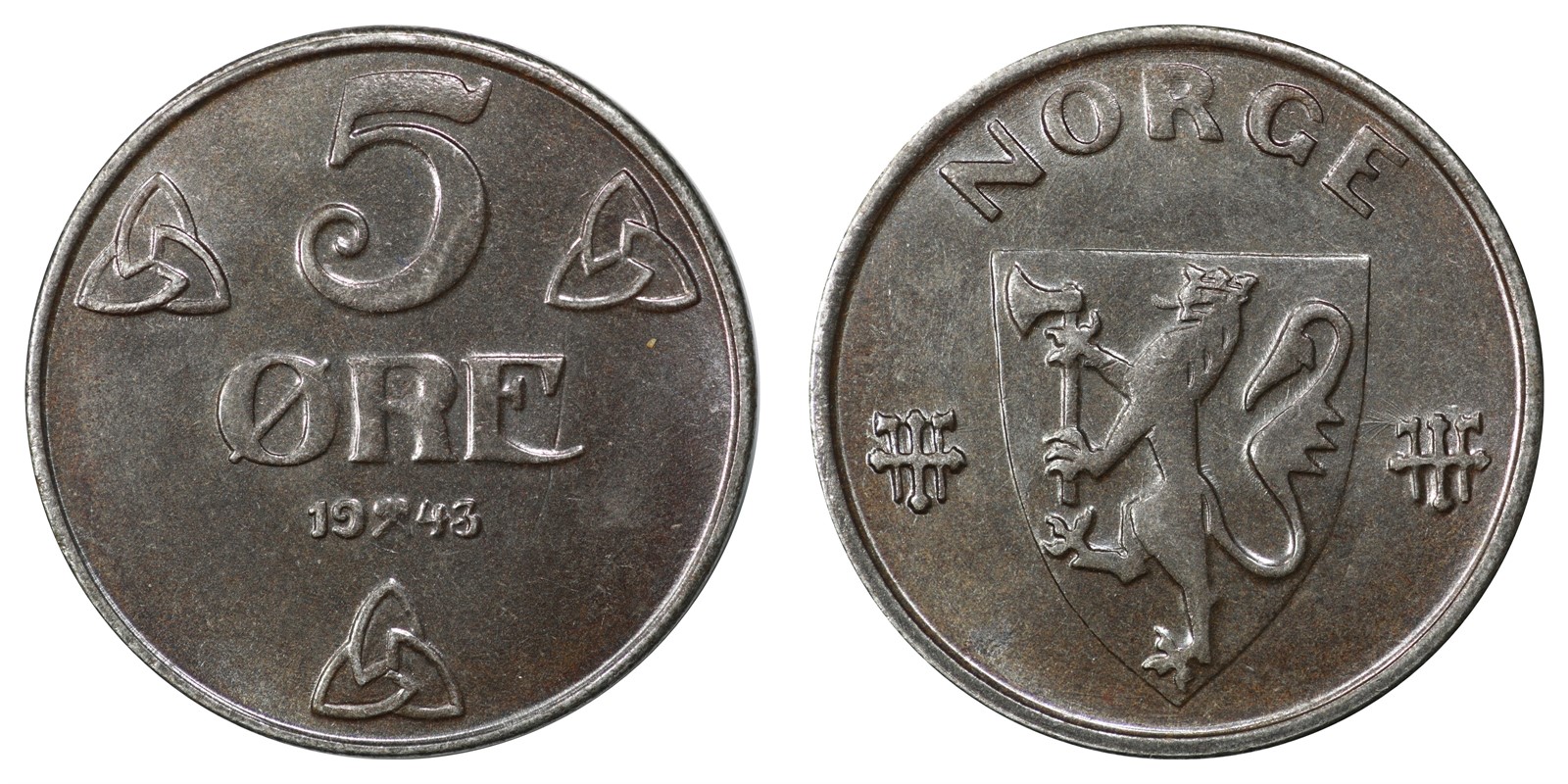 5 Øre 1943 Kv 0