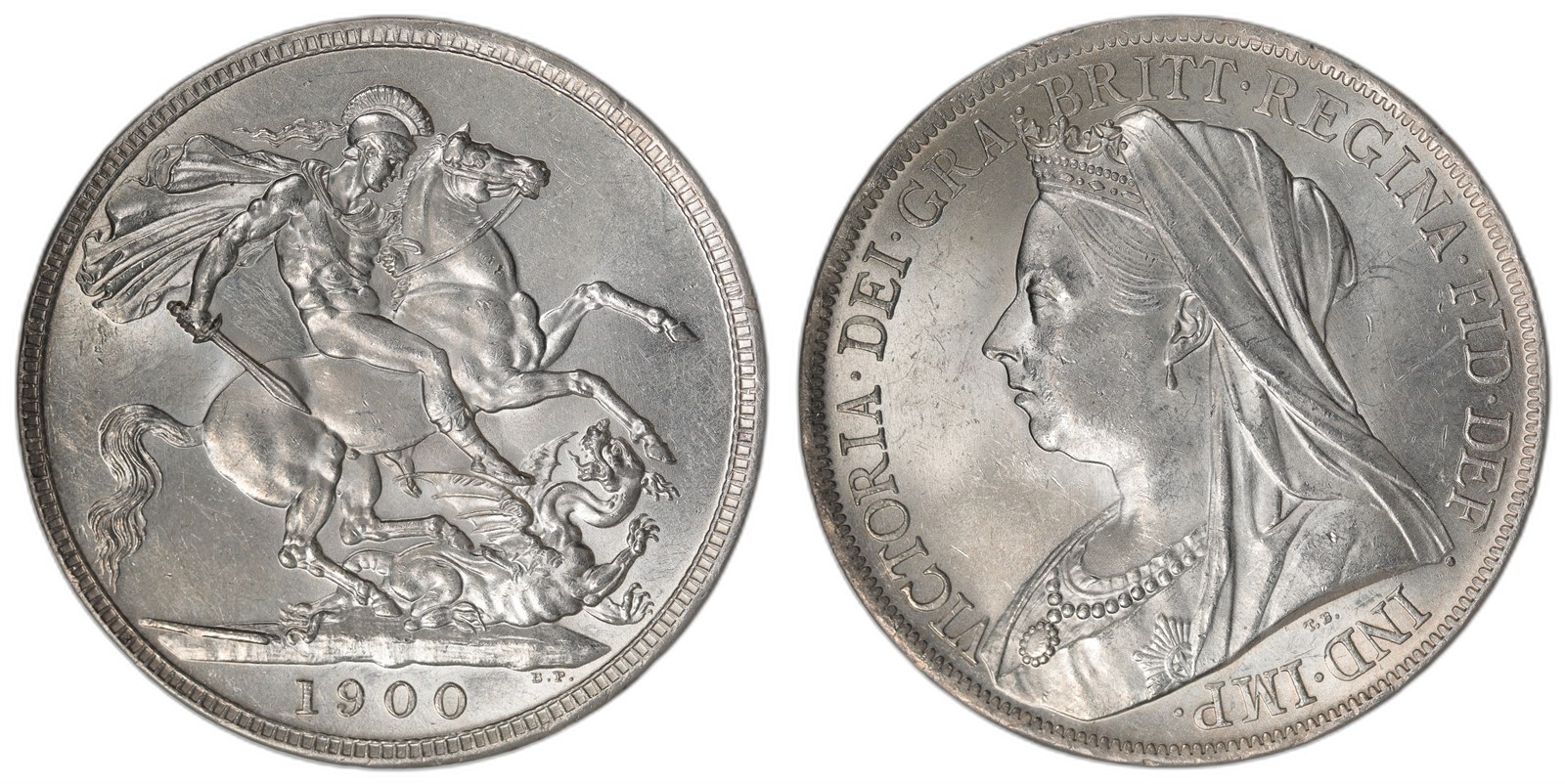 GREAT BRITAIN. Victoria. Crown. 1900-LXIV. UNC.