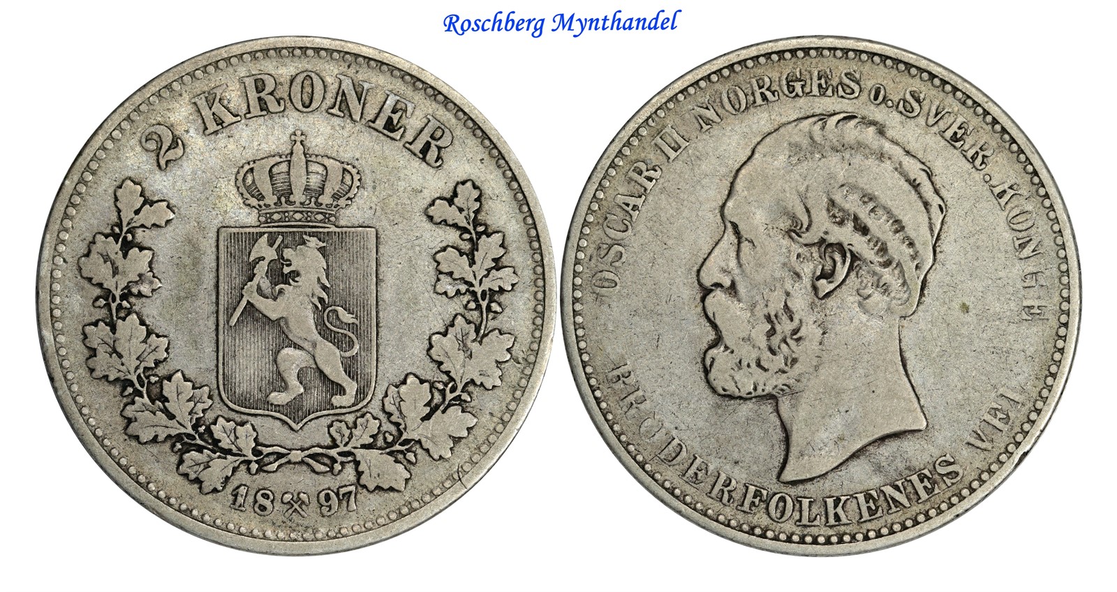 2 Kroner 1897 Kv 1 (VF)