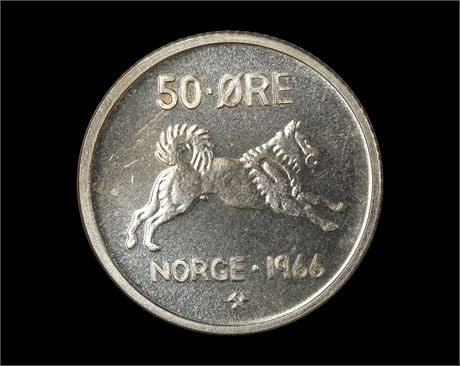 50 Øre 1966 Prakt