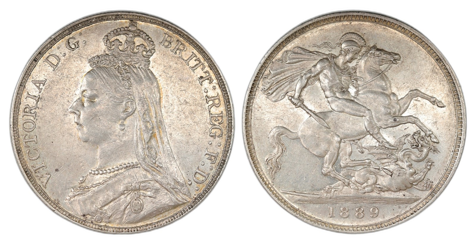 Great Britain. Victoria. Crown 1889- Jubilee Head. Kv AU.